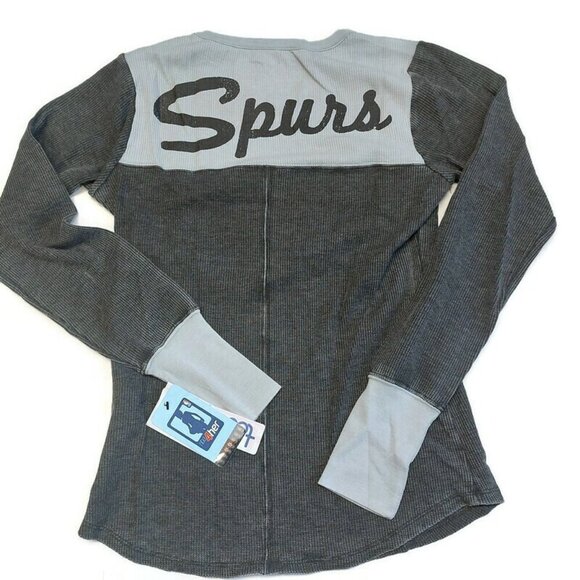 NBA San Antonio Spurs Blindside Thermal Top Sweatshirt Womens Size 2X Touch Gray - Picture 4 of 6